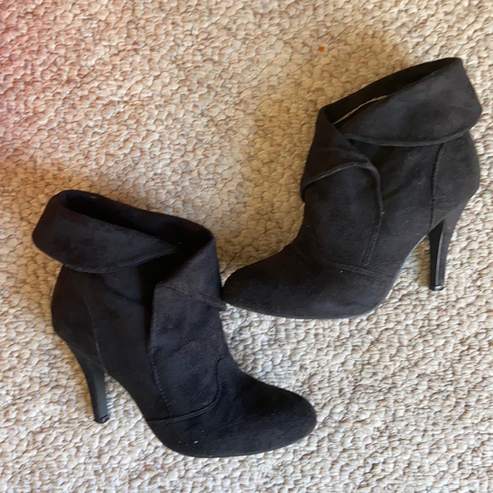Black Suede Ankle Booties